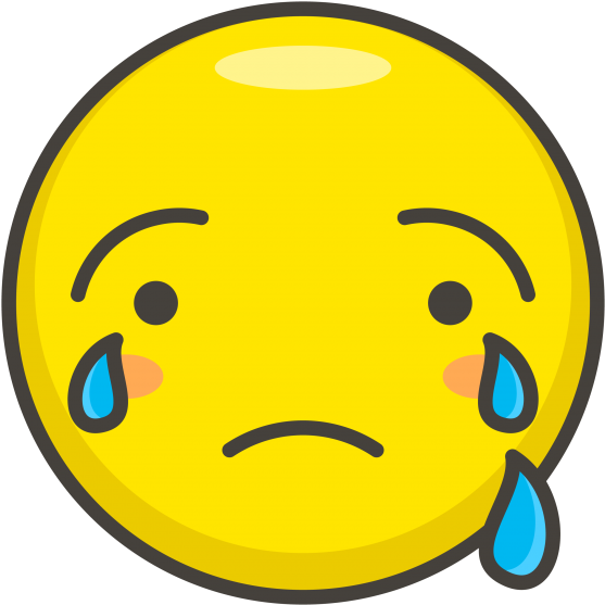 Crying Face Emoji - หน้า ร้องไห้ Png (866x650), Png Download