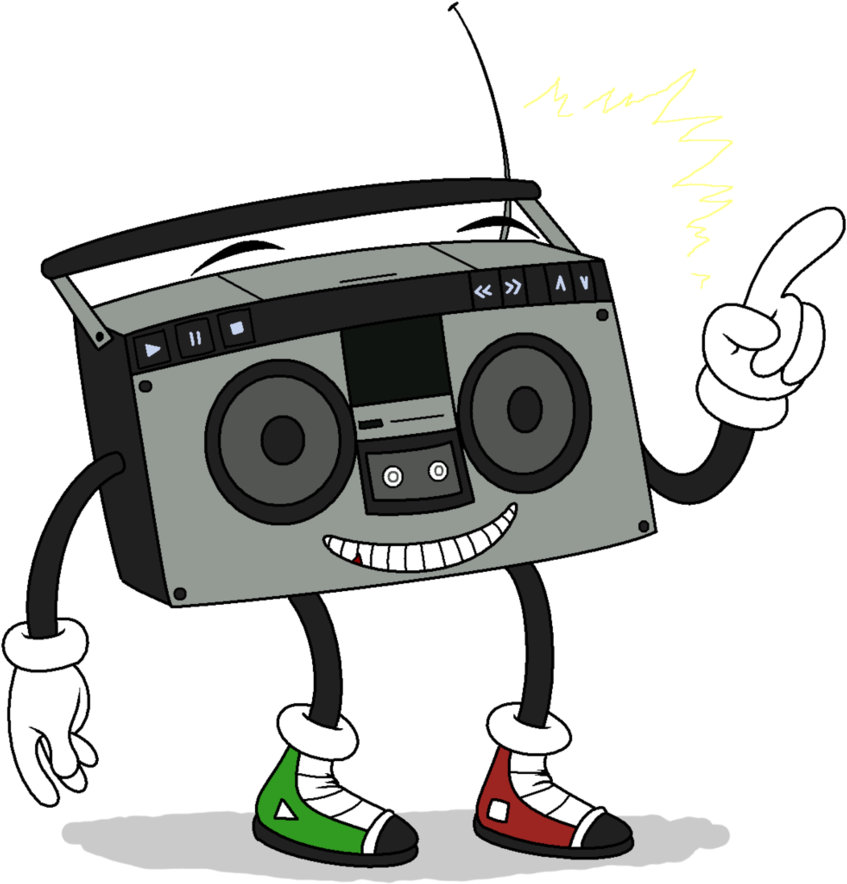Svg Download Boombox Clipart Portable Radio - Art (884x903), Png Download