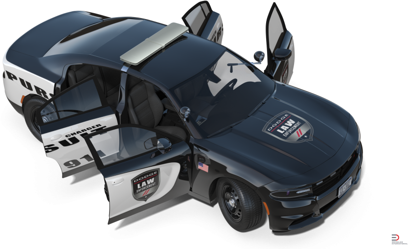 9 Dodge Charger Police Car Rigged Royalty-free 3d Model - Model Car (920x517), Png Download