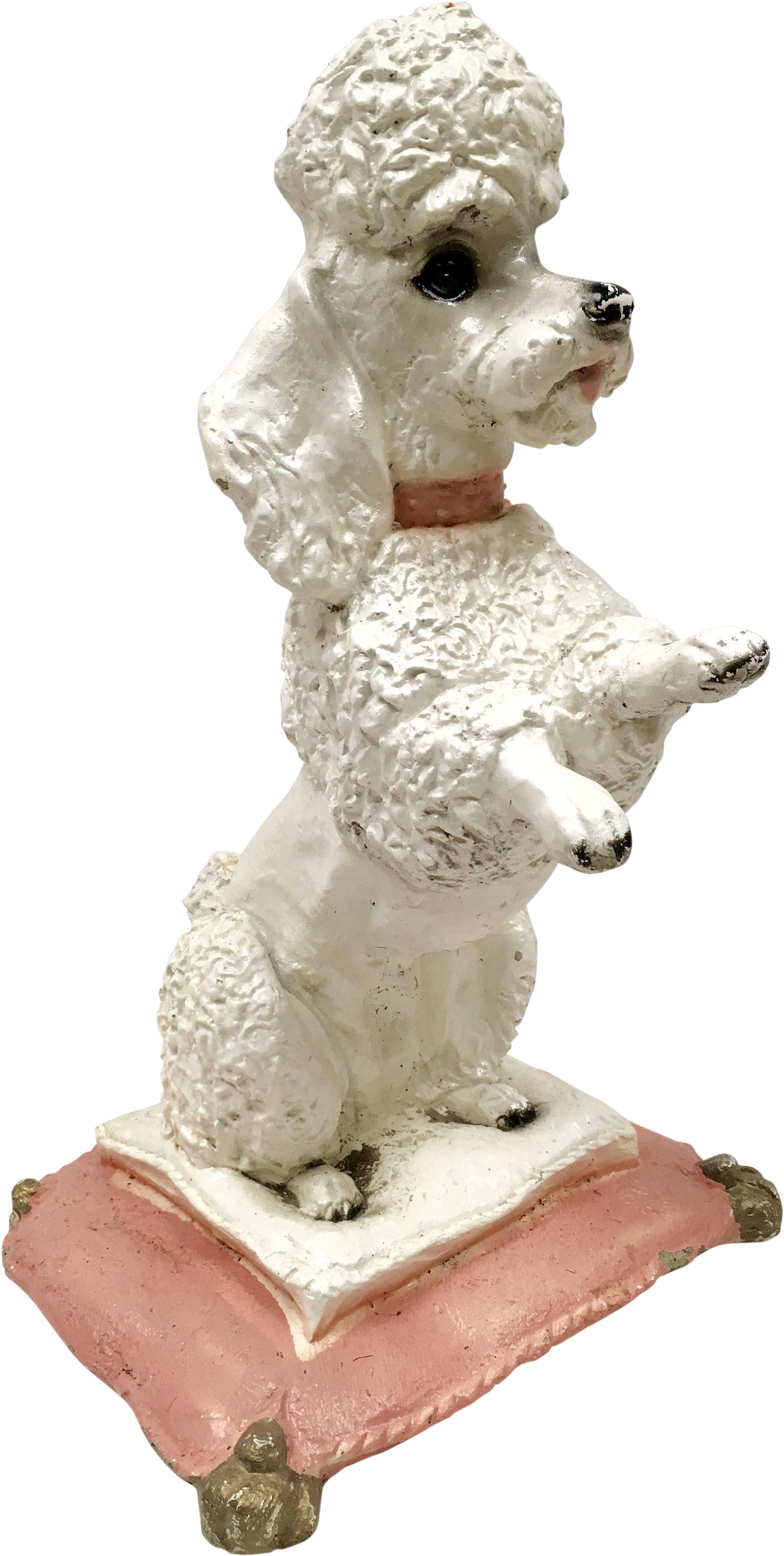 1950s Concrete Poodle Garden Statue On Chairish - Poodle On A Pillow Statue (2047x4061), Png Download