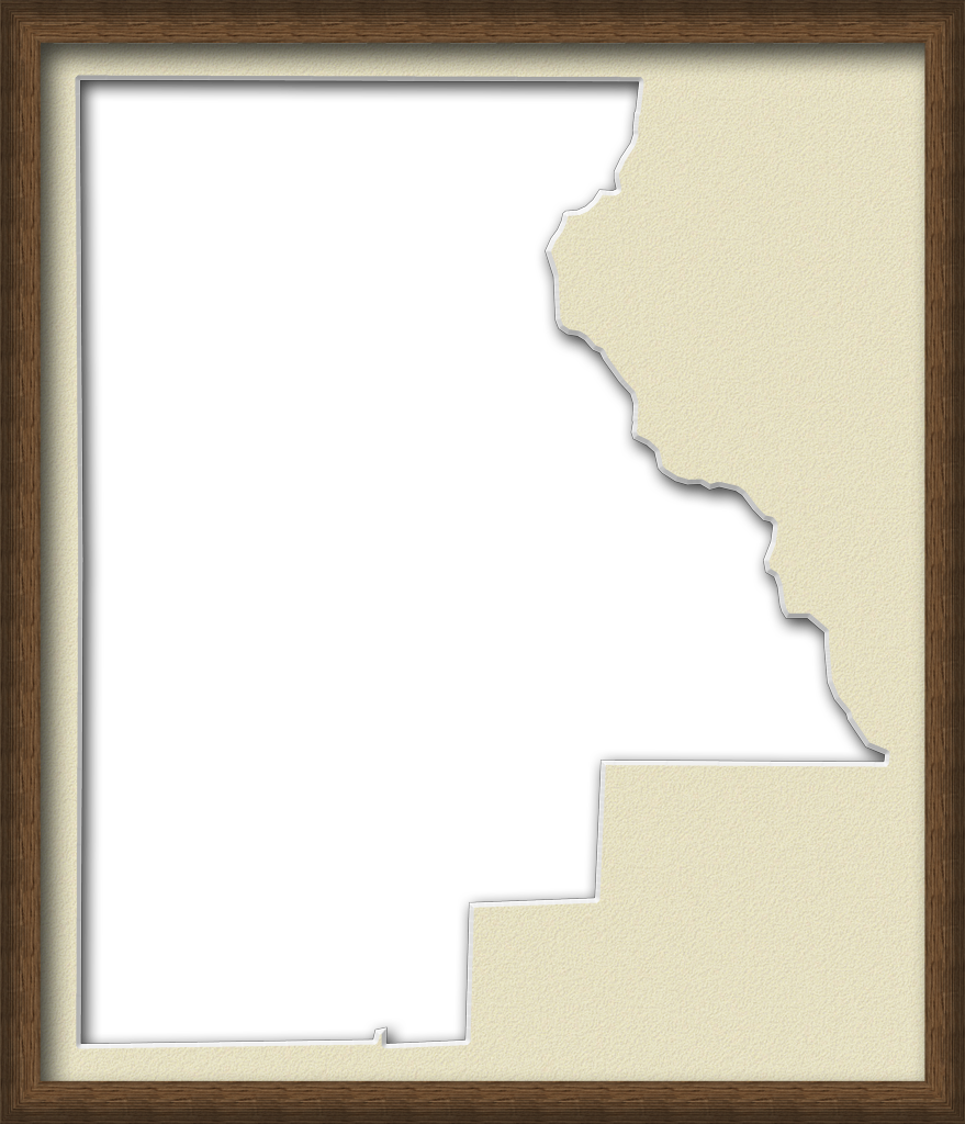 A Map Of Highlands With A Wood Picture Frame With A - Map (879x1024), Png Download