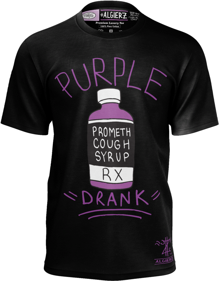 Purple Drank T-shirt, Black - Charly Club Necaxa Home Jersey 18/19 (1024x1024), Png Download