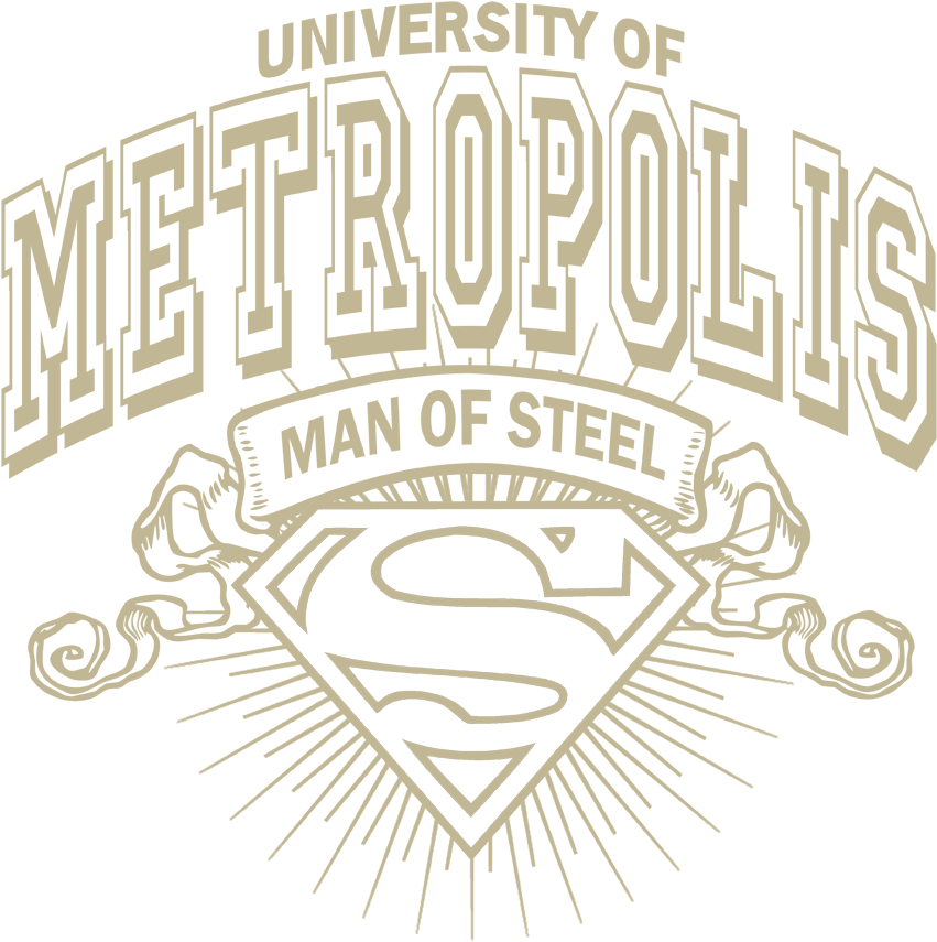 Superman University Of Metropolis Juniors V Neck T - Superman Logo (864x936), Png Download