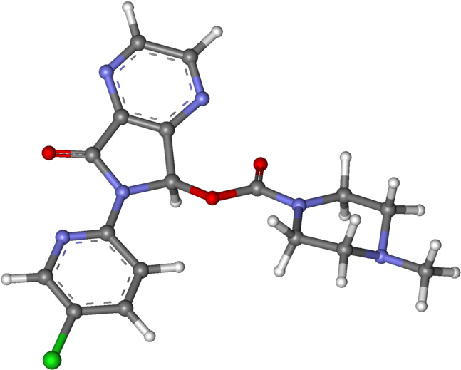 Zopiclone Ball And Stick - Eszopiclone (800x567), Png Download