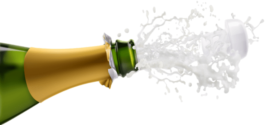 Champagne Explosion Transparent Png (850x401), Png Download