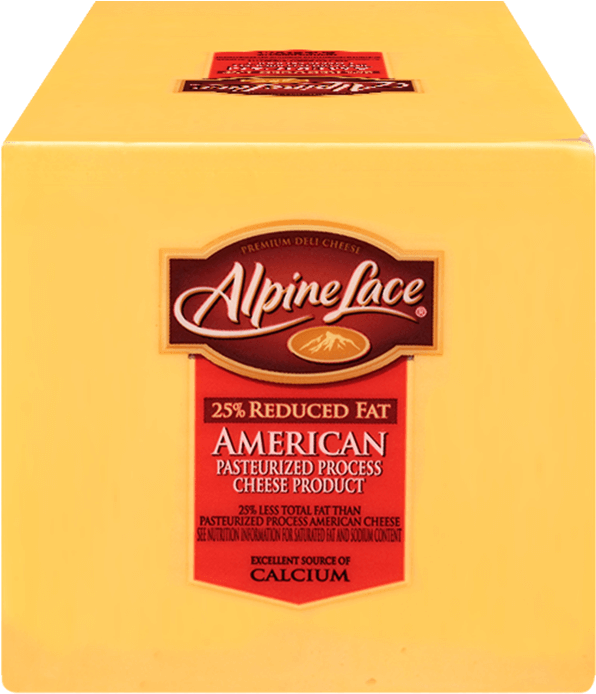 Alpine Lace® Yellow American - Alpine Lace Reduced Fat Swiss Cheese, Slices - 5 Oz (700x800), Png Download