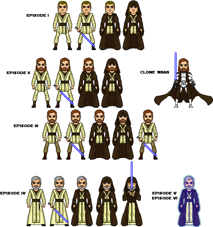 Obiwankenobicompleteof4 - Obi-wan Kenobi (750x800), Png Download