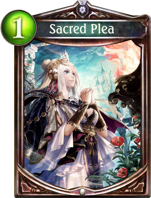 2 /3 - Sacred Plea Shadowverse (536x698), Png Download