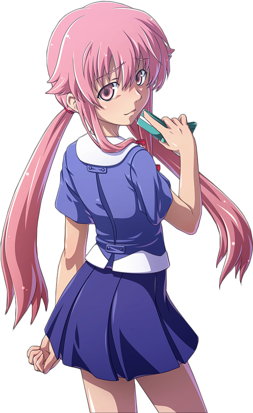 Hottest Waifu Contest - Future Diary Yuno (575x864), Png Download