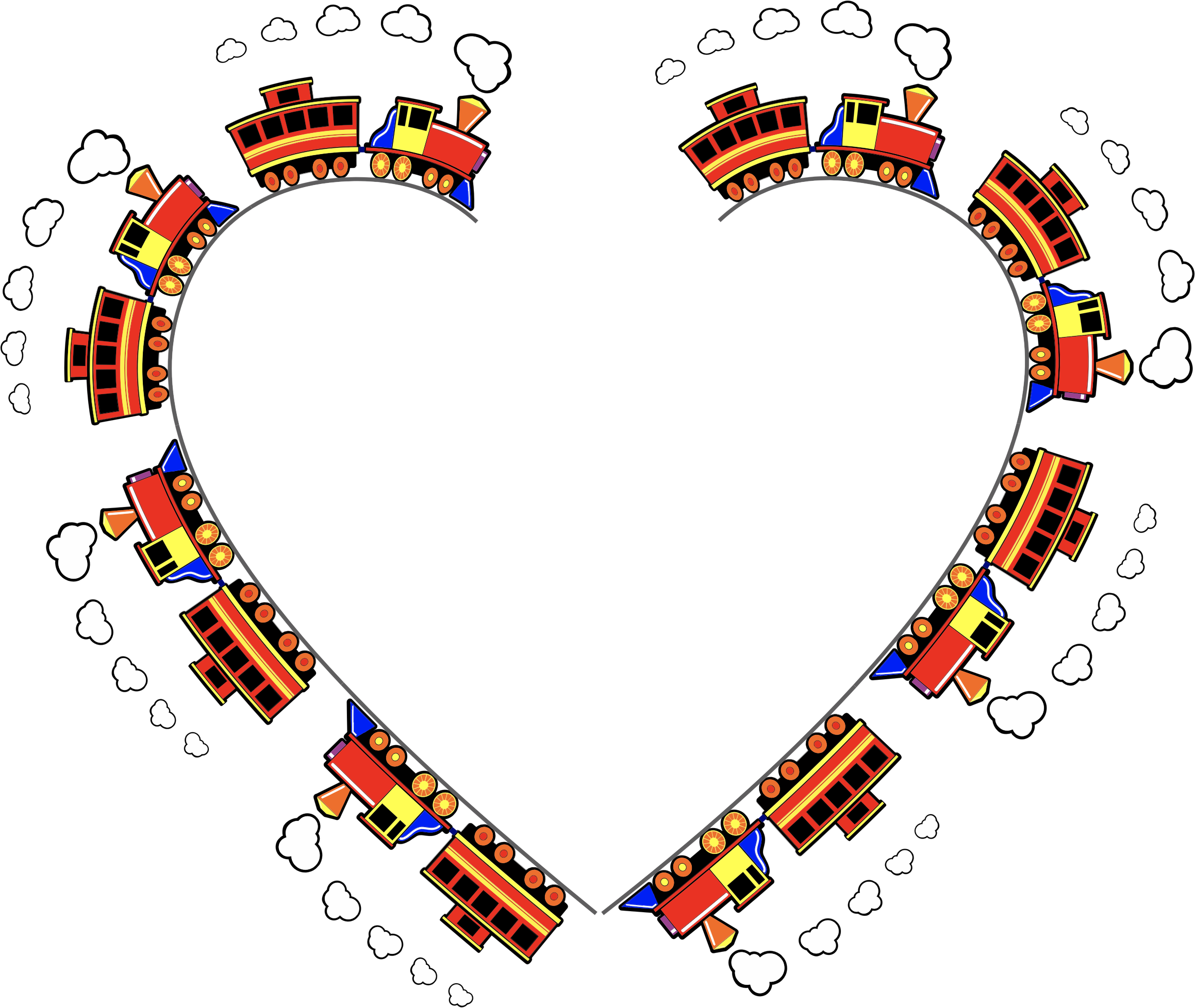 This Free Icons Png Design Of Train Heart (2318x1956), Png Download