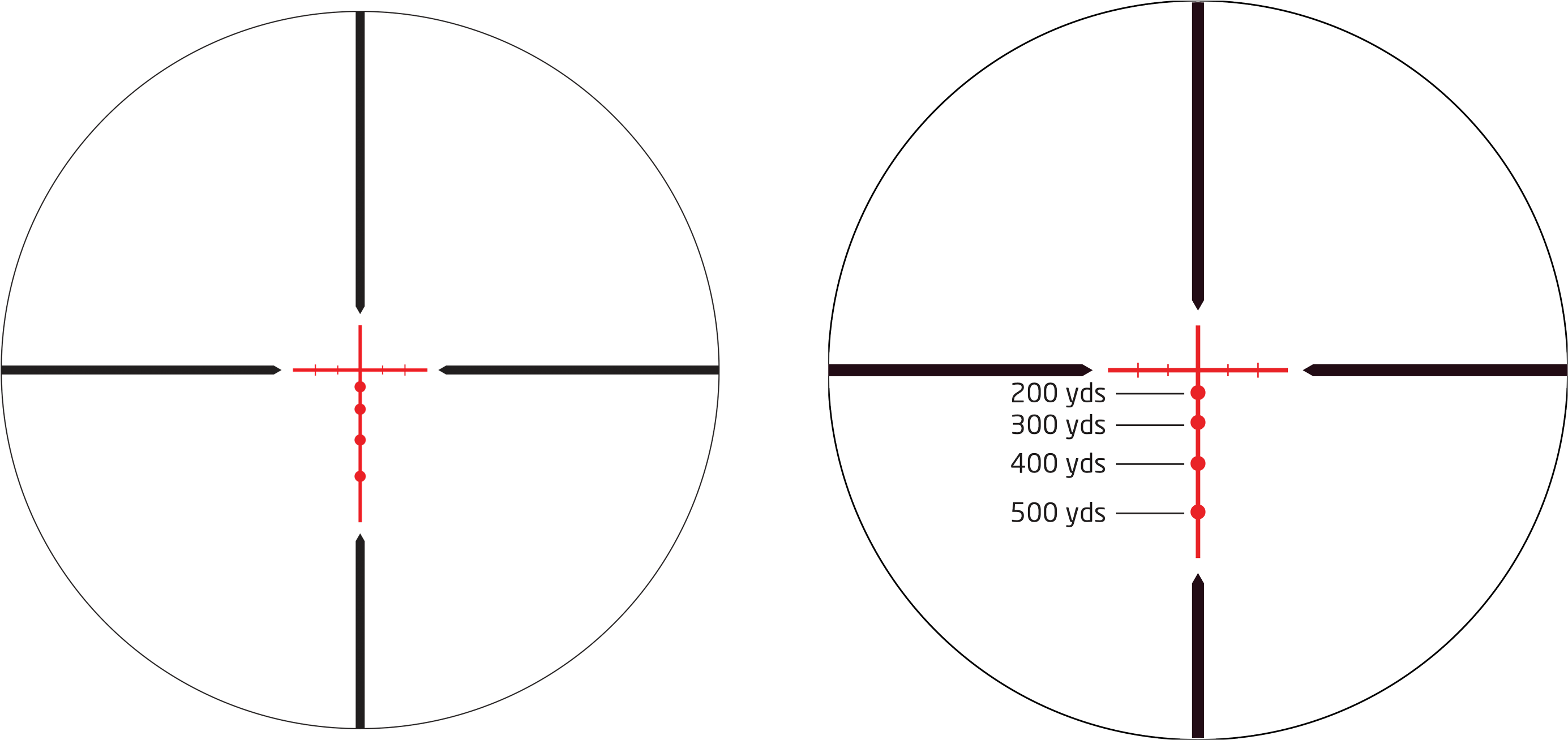 Athlon Bdc-500 Ir Reticle - Buckmasters 3 9x40 Bdc (3000x1500), Png Download