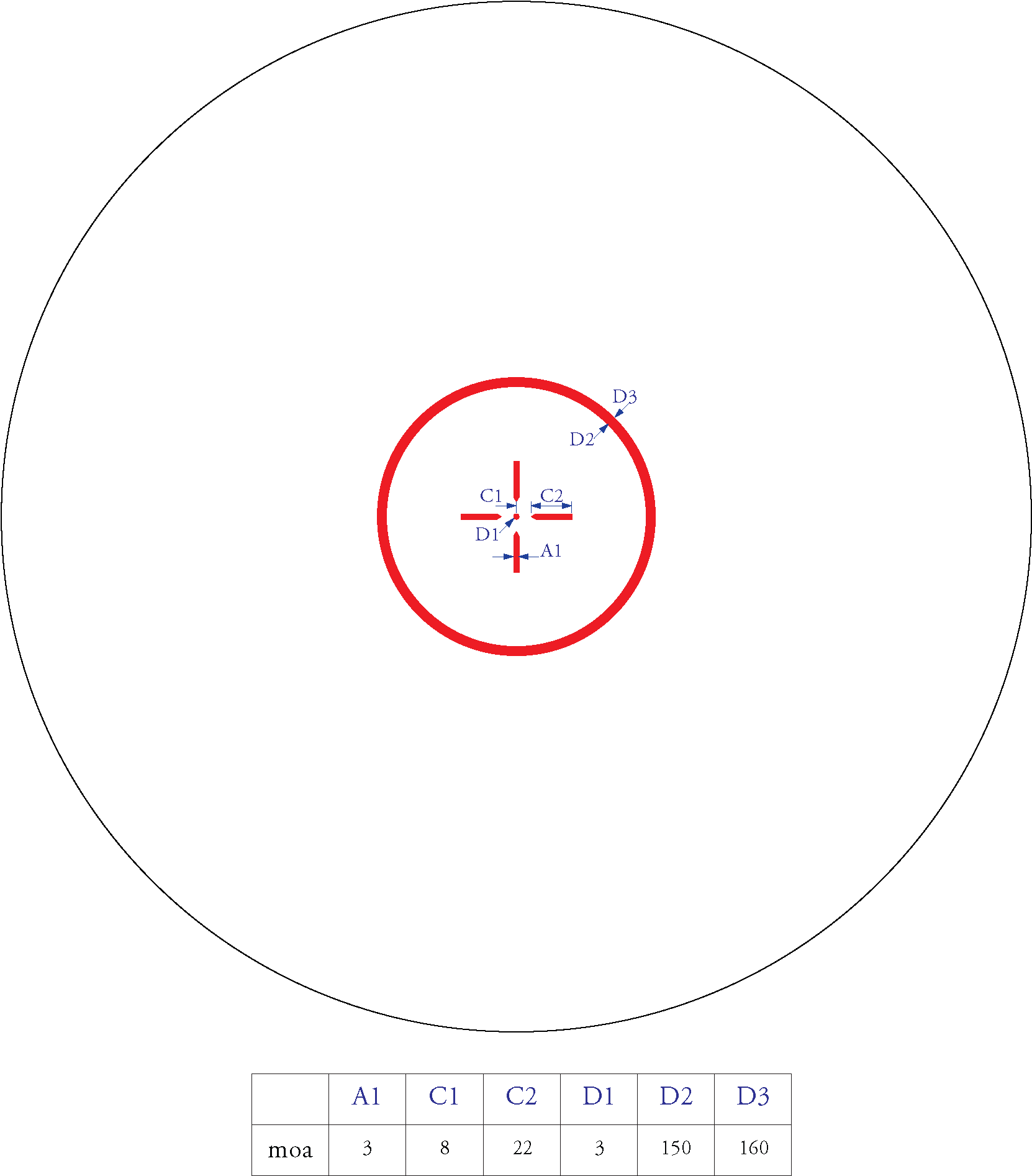 Please Click The Link For Detailed Reticle Subtensions - Circle (1763x2000), Png Download