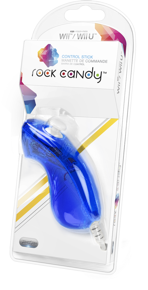 1 Of - Pdp Rock Candy Nunchuck Controller For Wii - Blue (776x1100), Png Download