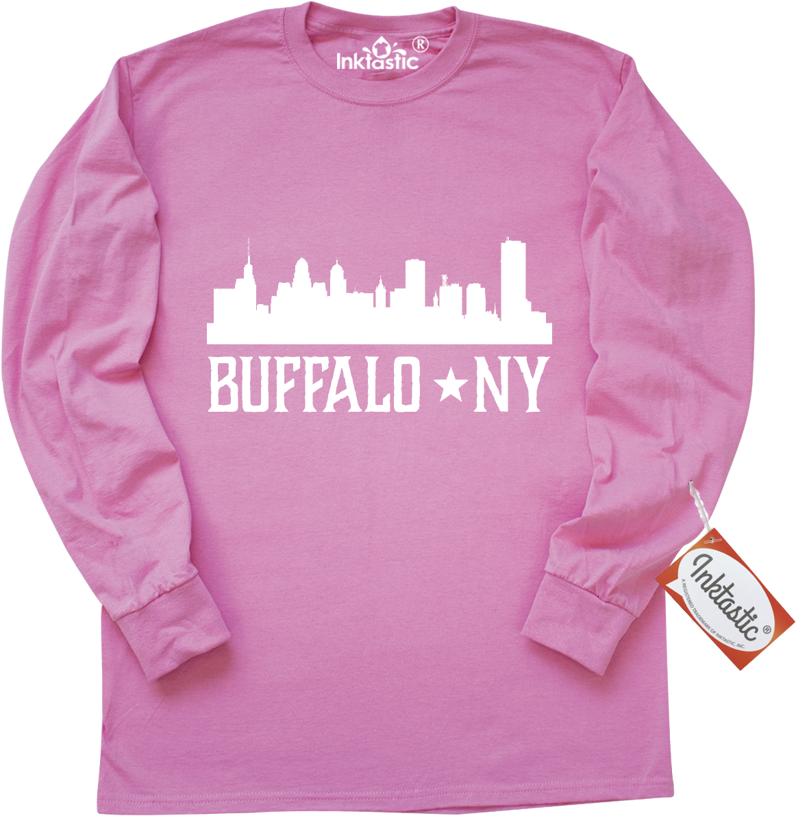 Buffalo New York Long Sleeve T-shirt Has City Skyline - Inktastic 100th Birthday Party Candles Long Sleeve (1200x1200), Png Download