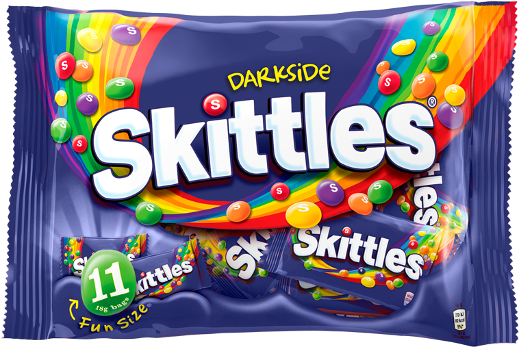 Wrigley's Extends Seasonal Sweets Range - Skittles Darkside Fun Size (800x800), Png Download