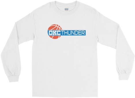 Okc Thunder Ball Long Sleeve - T-shirt (480x480), Png Download