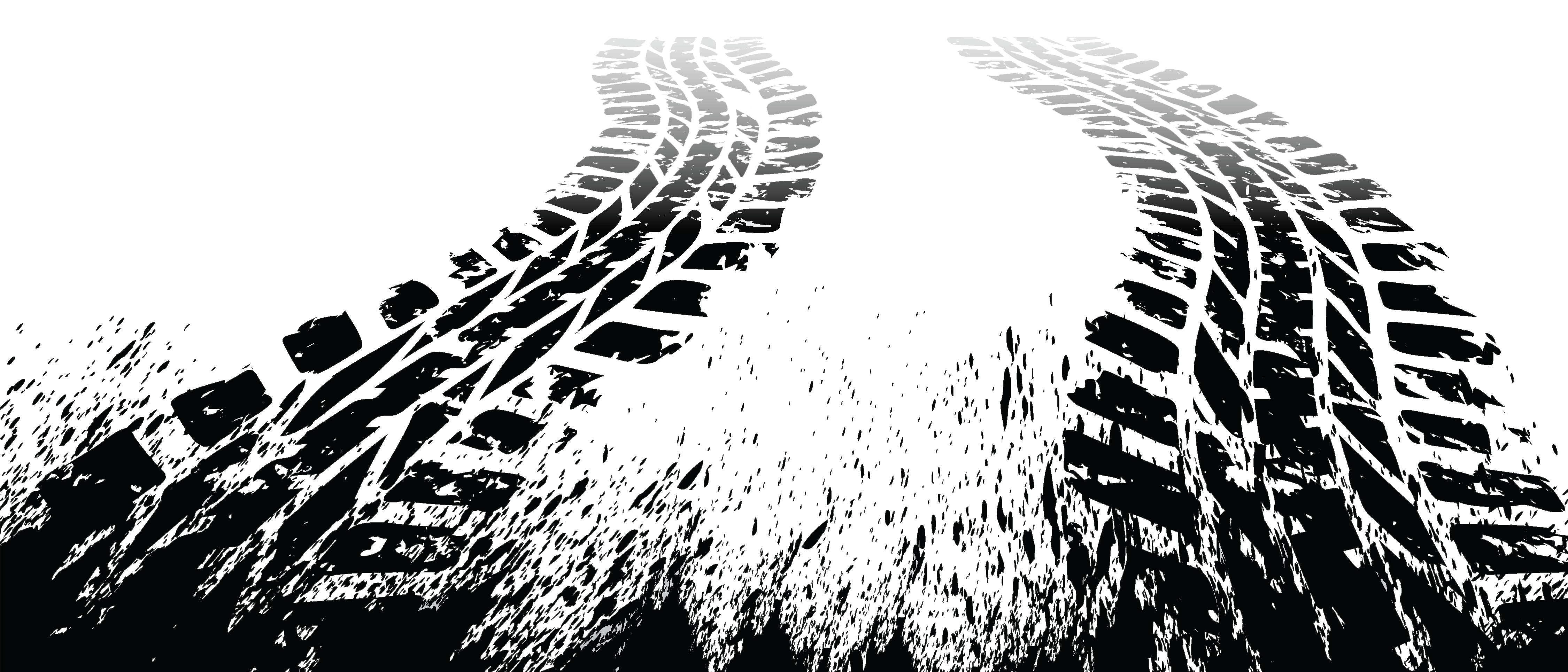 black and white tracks