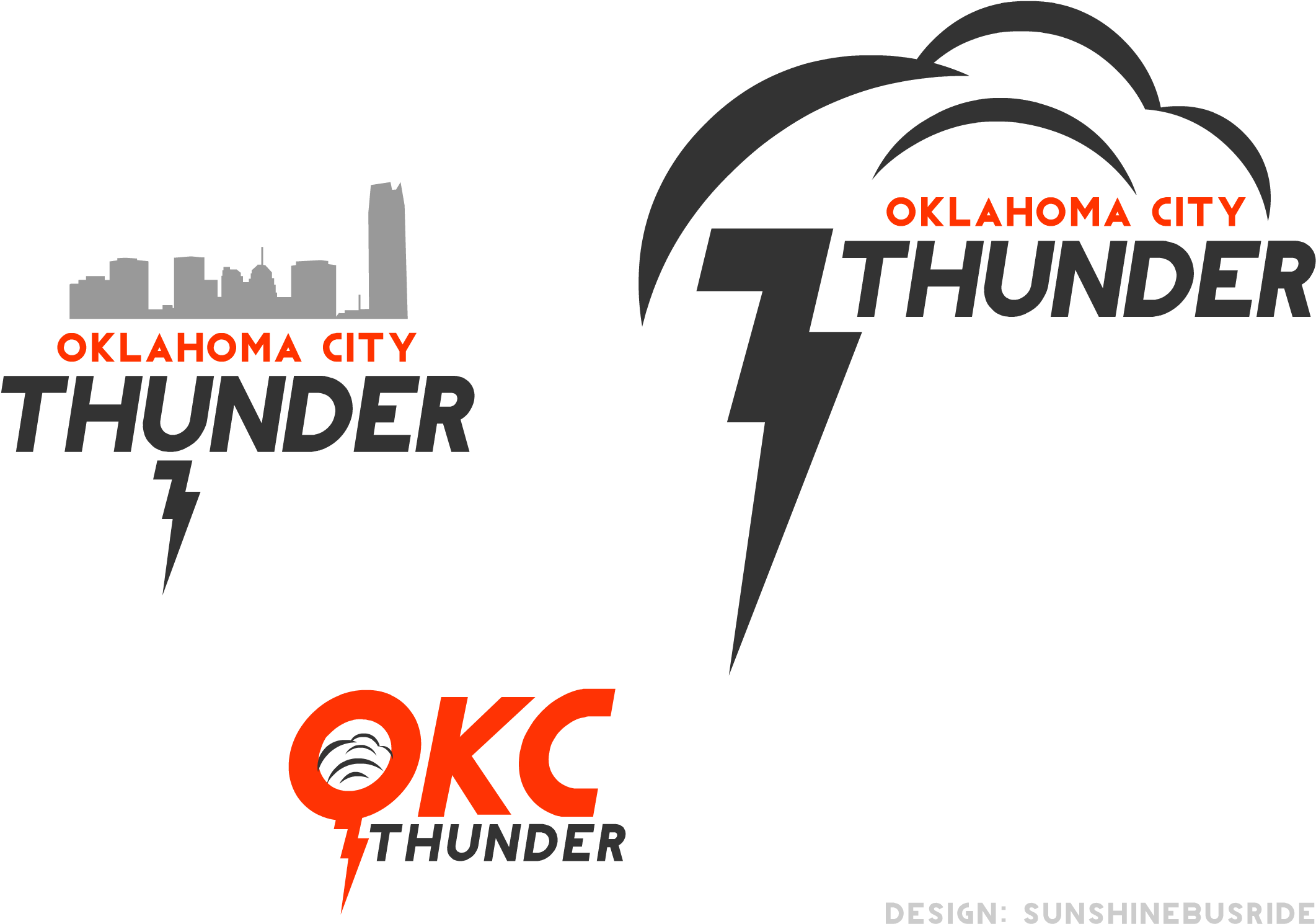 Oklahoma City Thunder Clipart Oaklahoma City - Transparent Okc Thunder Logo (2185x1505), Png Download