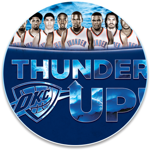 Oklahoma City Thunder Logo Idea Symbol - Okc Thunder 2016 Playoffs (500x500), Png Download