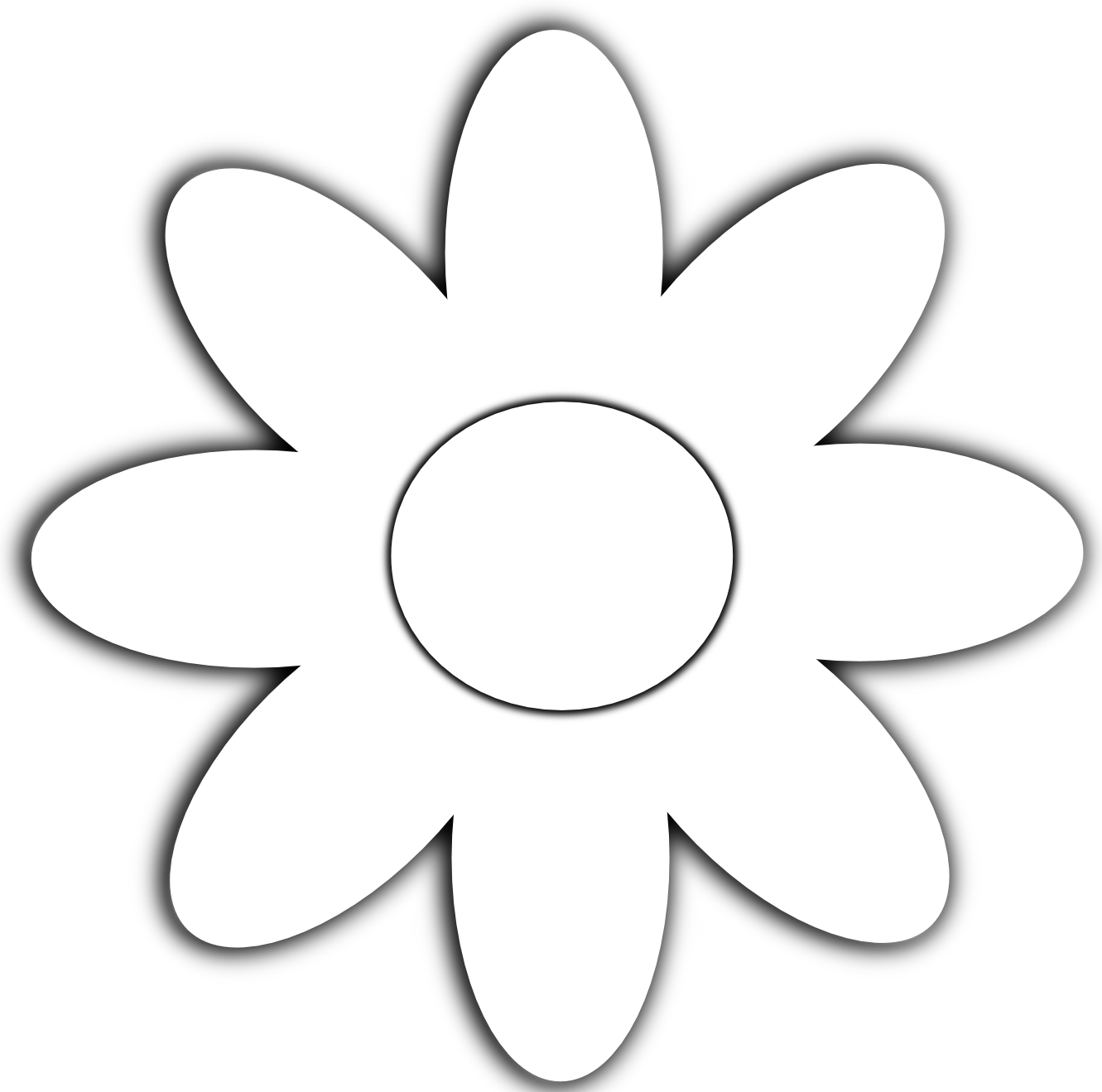 Daisy Flower 5 Black White Line Art Scalable Vector - Black Woman Alien Art (1331x1319), Png Download