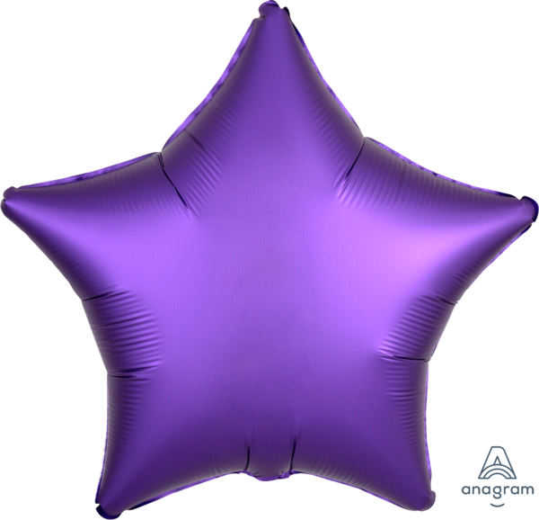 18" Satin Luxe Purple Star Balloon - 026635368209 (600x578), Png Download