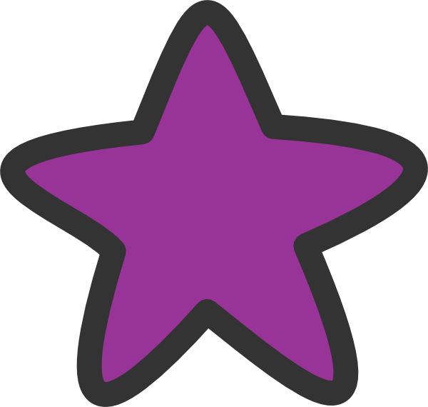 Purple Star For Starry Clip Art At Clker - Star Clip Art Purple (600x570), Png Download
