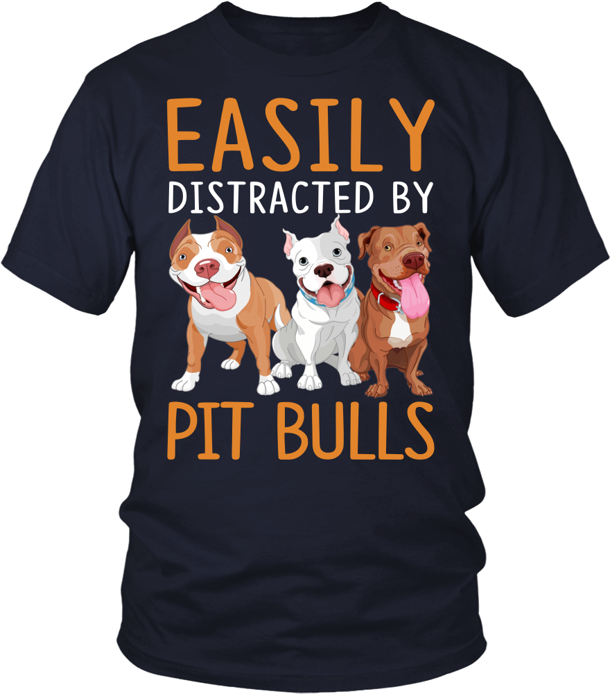 Teelaunch Shirts District Unisex Shirt / Navy / S Easily - I'm A Pit Bull Grandma (1000x1000), Png Download