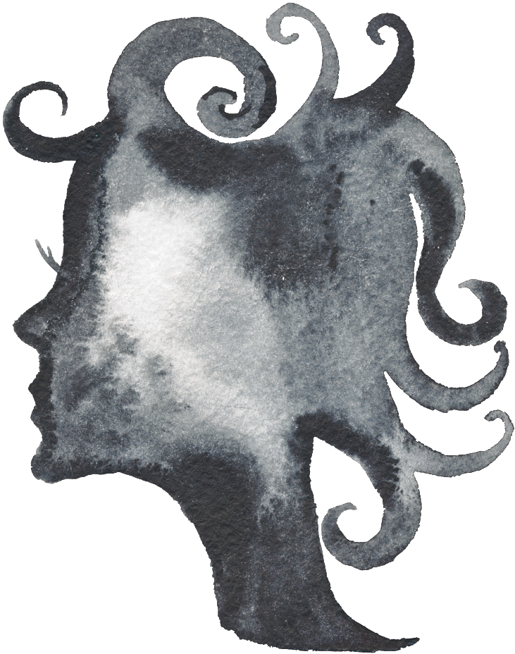 Beautiful Black And White Face Watercolor Fashion Transparent - 'empowered Prints By Jonny And Britt Designs - 'empowered (1024x1024), Png Download