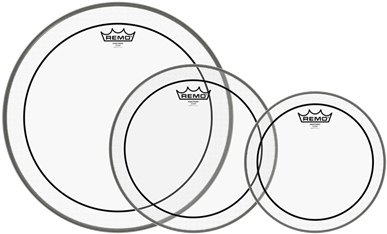 Remo Clear Pinstripe Pp 1470 Ps 10, 12, 16" Tom Head - Drumhead (400x400), Png Download