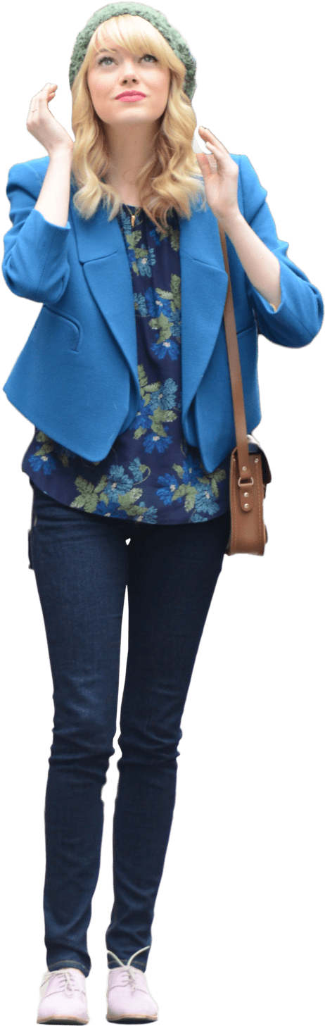 Emma Stone Standing - Png Emma Stone (1024x1720), Png Download