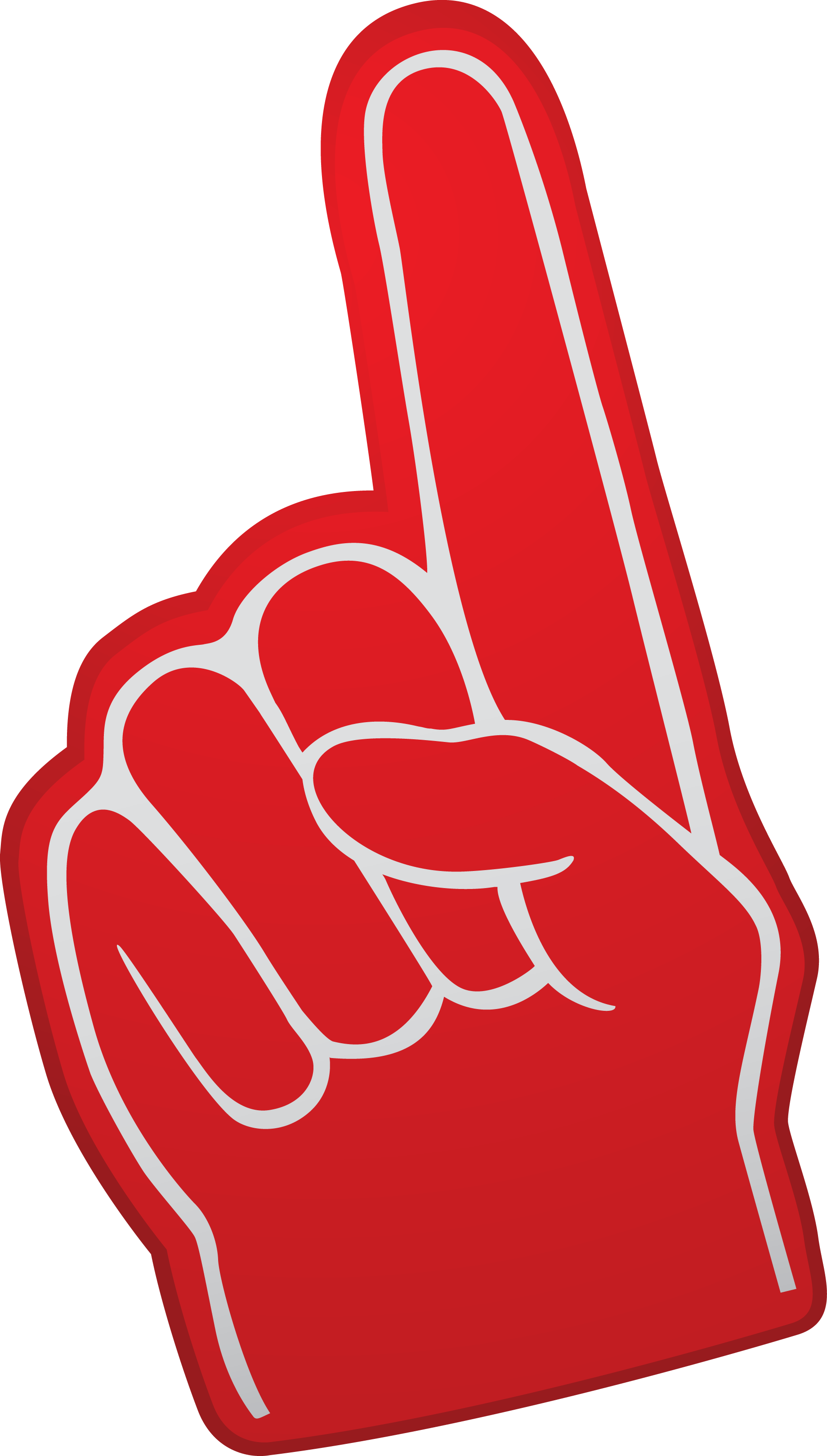 Follow Bracket Busters And Cinderella Stories At These - Number 1 Fan With Hand Png (1839x3238), Png Download