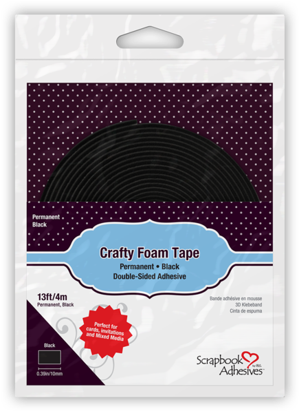 Crafty Foam Tape Black - 3l Scrapbook Adhesives Mounting Squares Repositionable (600x600), Png Download