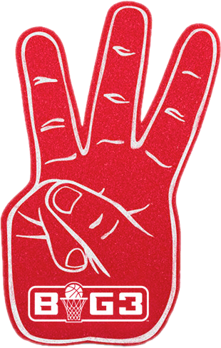 Big3 3 Foam Finger - Pepco Poms 17 Three Fingers Foam Hand (310x488), Png Download