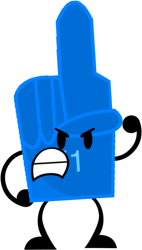 Foam Finger Pose - Thumbnail (518x819), Png Download