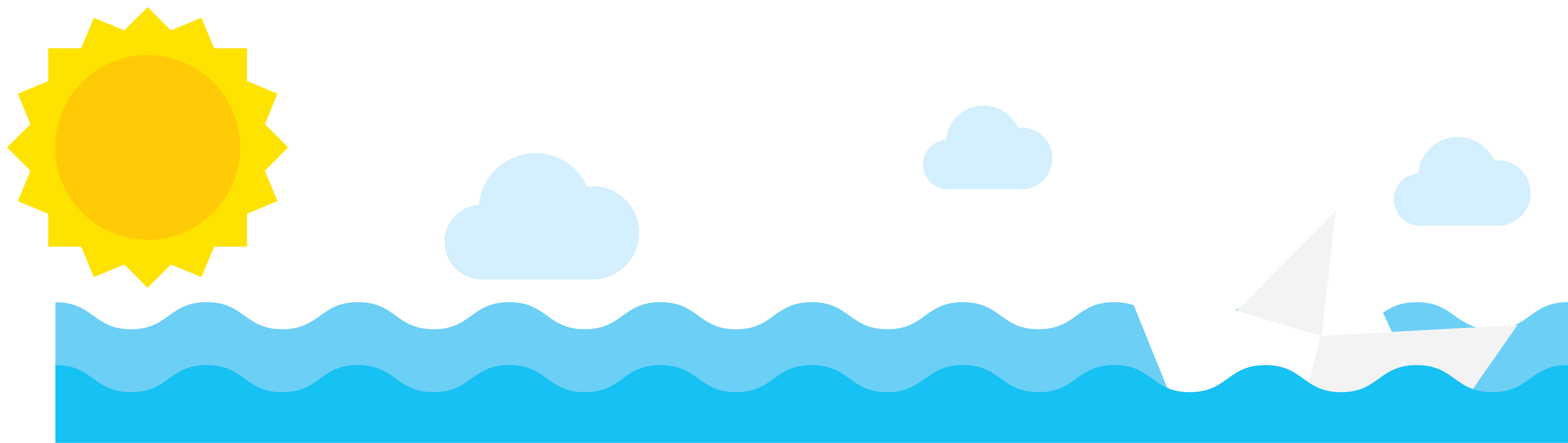 Ocean Seawater Sunrise (3593x1248), Png Download