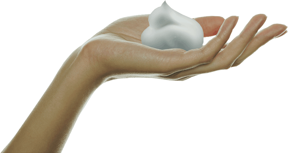 Deluxe Brows® Passion Care Natural Cleansing Foam - Hand (1037x680), Png Download