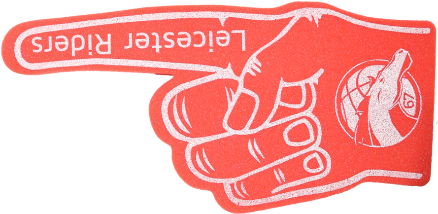 Foam Finger - Palm Printed Giant Foam Hand Pointy Finger (1024x683), Png Download
