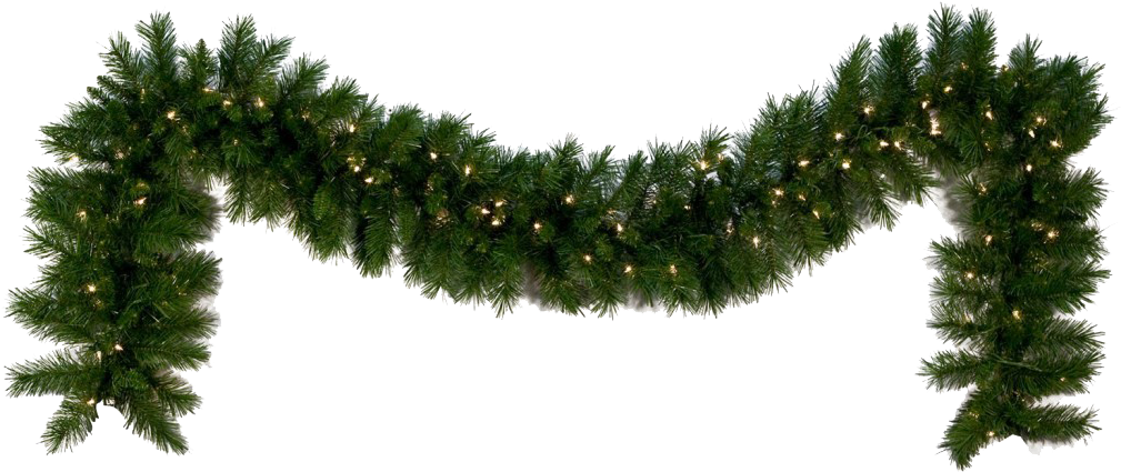 Garland Png Picture - Real Christmas Garland Png (1024x493), Png Download