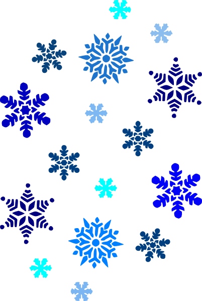 Flakes Clip Art At Clker Com Vector - Snowflakes Clipart (396x591), Png Download