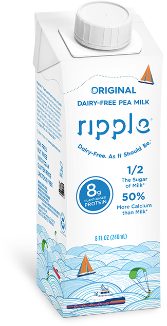 Ripple Original Is A Rich, Creamy And Delicious Non-dairy - Ripple Pea Milk Kids (328x643), Png Download