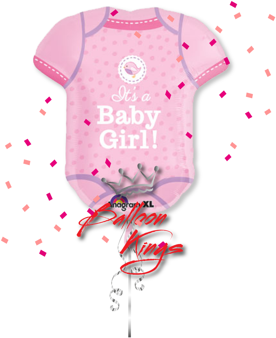 Its A Girl Onesie - Anagram International Shower With Girl Balloon (1280x1280), Png Download