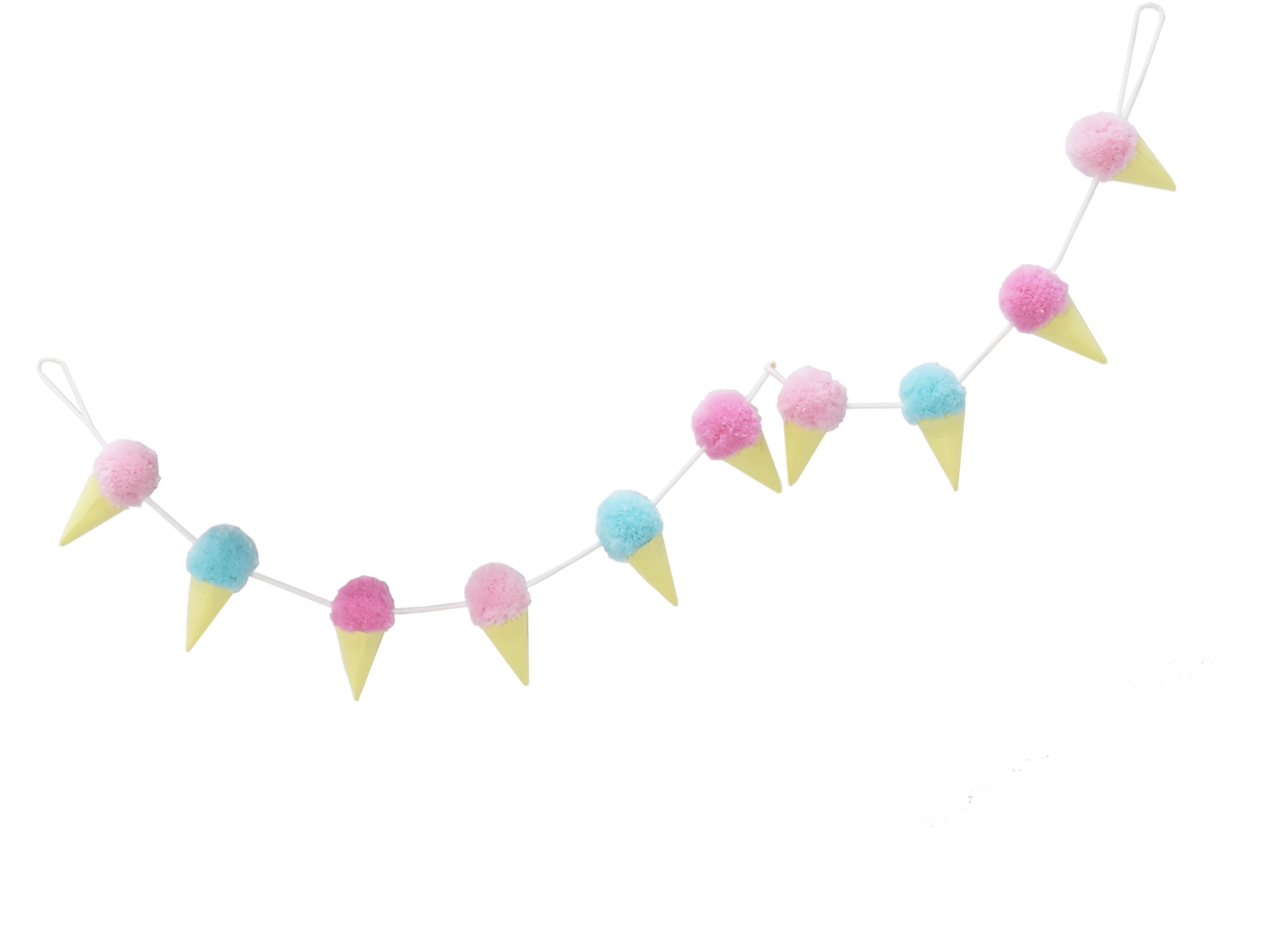Ice Cream Pompom Garland - Baby Mobile (2608x2608), Png Download