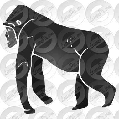 Image Download Ape Clipart Jungle Gorilla - Cartoon (380x380), Png Download