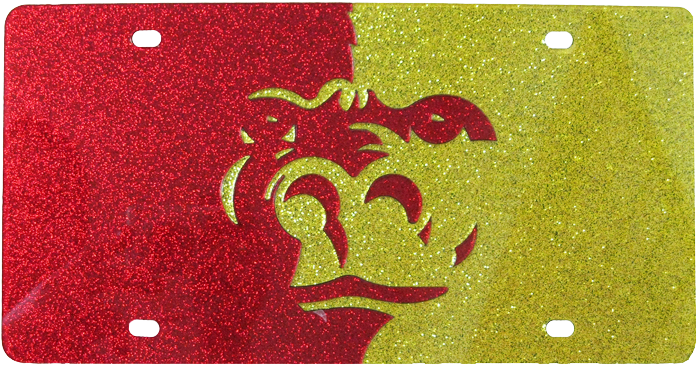 Gorilla Split Face Glitter License Plate - Pittsburg State University (720x540), Png Download
