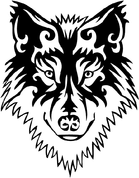 Tribal Tattoos Designs Png Interesting Pics - Wolf Tattoo Png (471x600), Png Download
