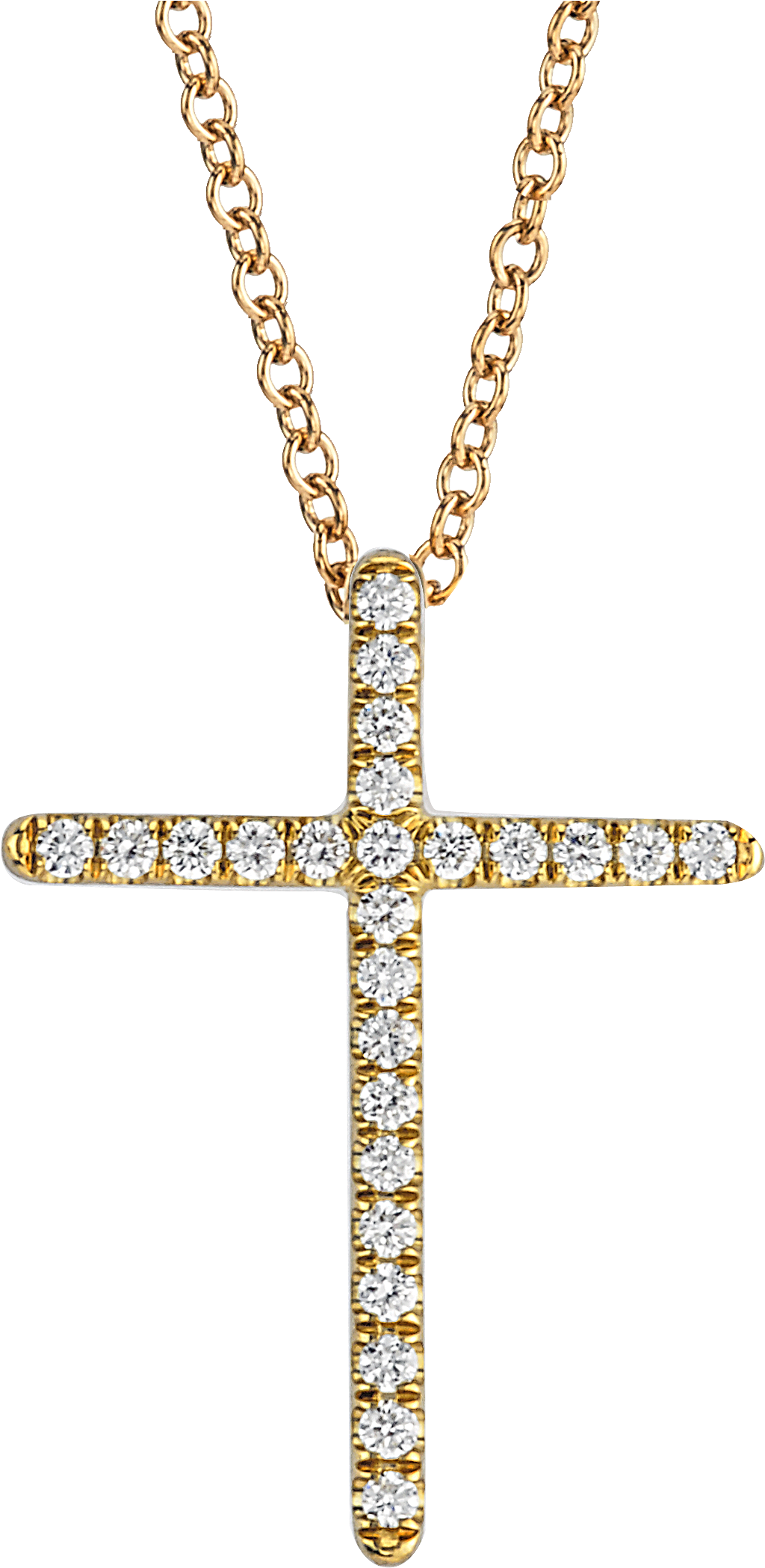 Gold Chain Cross Png - Necklace (2700x2700), Png Download