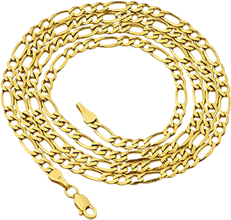 Quadcopter Reviews Best Gold Chains For Men - Lovebling 14k Yellow Gold Figaro Chain Necklace, Available (800x325), Png Download