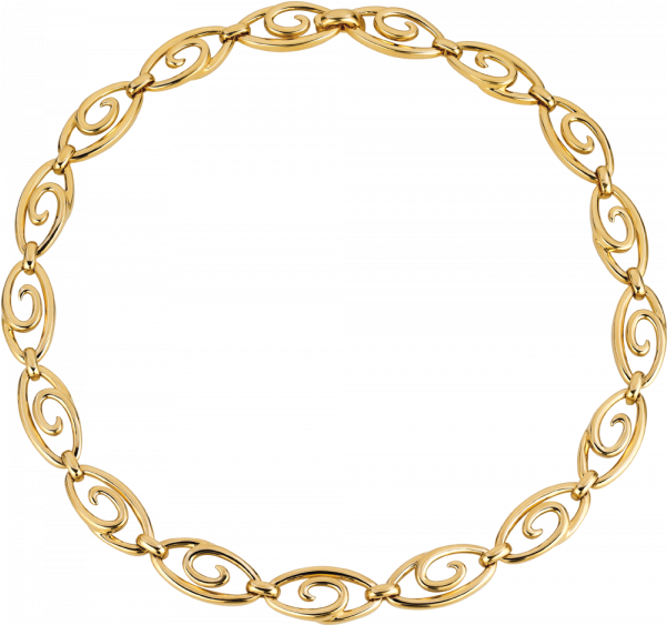 18kt Yellow Gold Small Harmonie Necklace - Kalyan Jewellers Gold Bracelet (600x600), Png Download