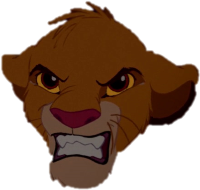 Angry Lion Png For Kids - Lion King Angry (500x417), Png Download