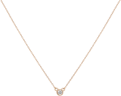 Diamond Bezel Necklace Yellow Gold Vermeil 14k Yellow - Colored Gold (650x650), Png Download